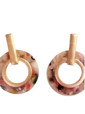 𝅺NEW! C&C CALIFORNIA Multi Color  Circular Post Earrings Jewelry.